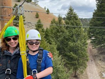 Dalton and Lane on a ropes course in Montana